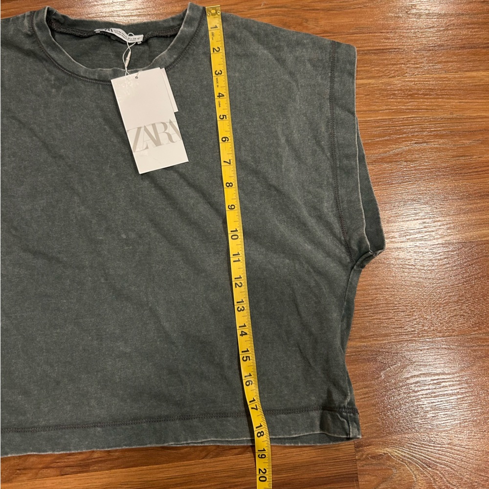 Zara Faded Effect Heave Cotton Oversized T-Shirt Women’s Size Medium - Picture 6 of 7
